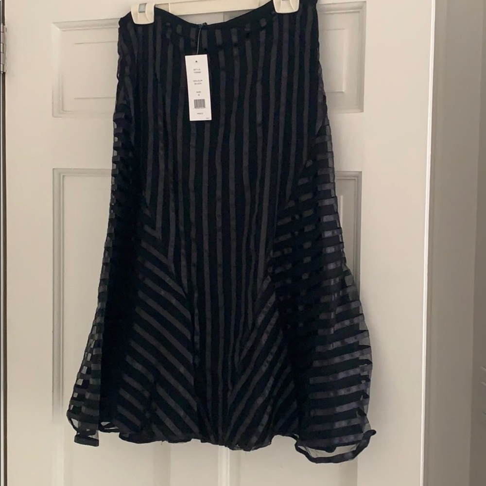French Connection black flared midi skirt